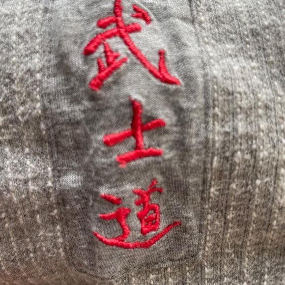 Big Loop Terry Hood in Knitted stripe with Embroideries - Picture 2 of 7